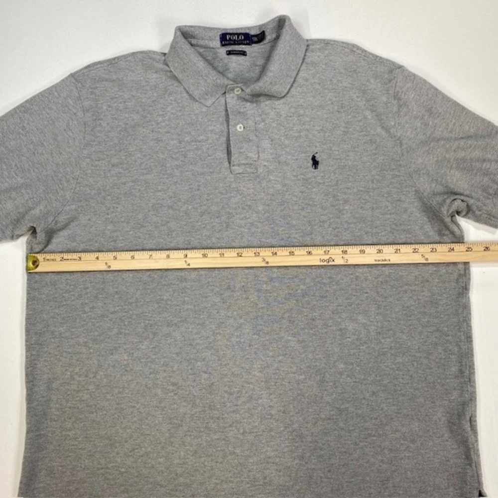 Polo Ralph Lauren Mens‎ XXL Classic Fit Short Sleeve Polo Shirt Heather Grey